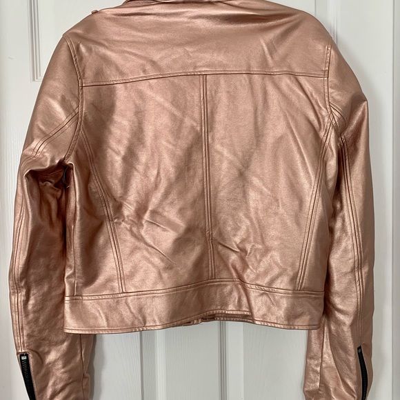 Disney Maleficent Biker Jacket Sleeping Beauty Roses 60th Anniversary Rose Gold! - Picture 2 of 9